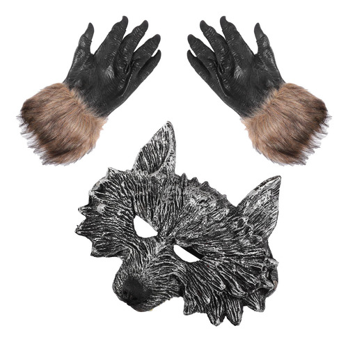 1 Juego De Guantes De Hombre Lobo Con Máscara De Hombre Lobo