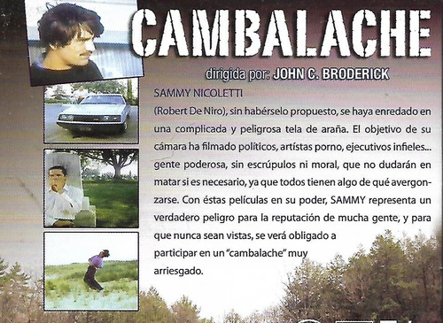 Dvd - Cambalache - Robert De Niro - Suspenso, Accion, Unico! (Usado)