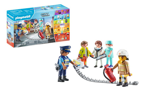 Playmobil  My Figures Figura Armable  Equipo De Rescate 59 Piezas 3+