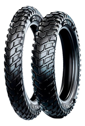 Pneu Duna 2 Levorin 90/90-19 + 120/90-17 Moto