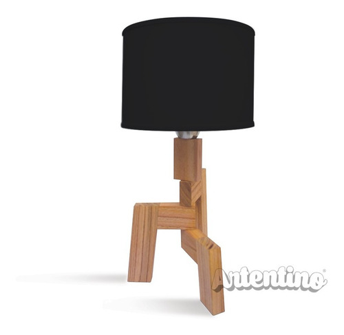 Lampara Mesa Velador Madera Nordica Deco Regalo Diseño