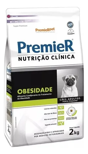 Ração Premier Nutrição Clínica Obesidade Cães Adultos Pequeno Por...