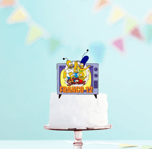 Los Simpson Cake Topper Adornó Para Tortas Personalizado