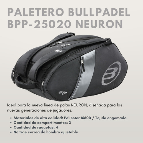 Paletero Bpp-25020 Neuron Hasta 4 Palas Negro