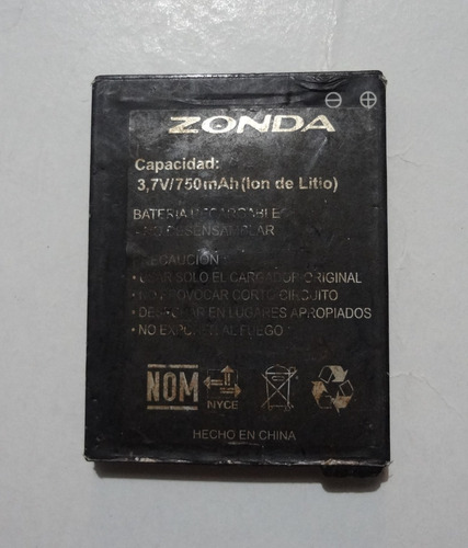 Batería Zonda 3.7v 750 Mah