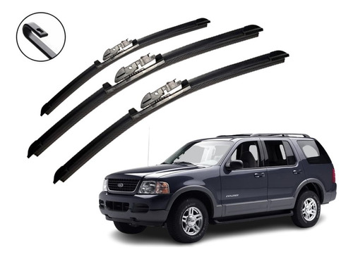 Kit 3 Limpiaparabrisas Para Ford Explorer 2002 2003 2004 05