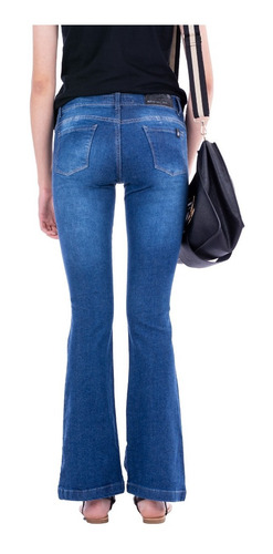Imagen 3 de 3 de Jean Oxford Mujer / Tiro Medio - Blue Air Jeans