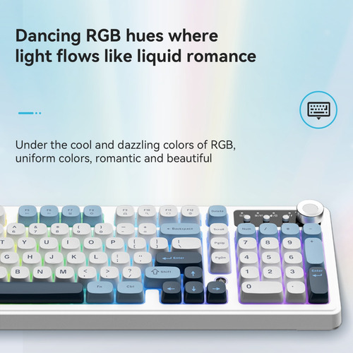 Teclado De Membrana Ajazz Af98 Com Fio, Luz Mista Win/mac
