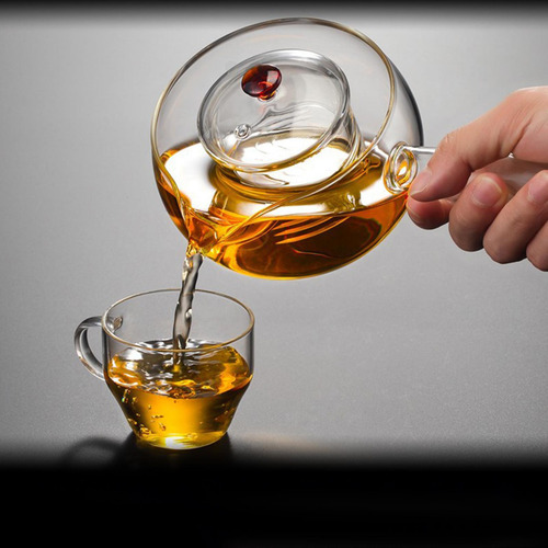 Tetera Giratoria De Vidrio Para Tetera Con Infusor, Tetera