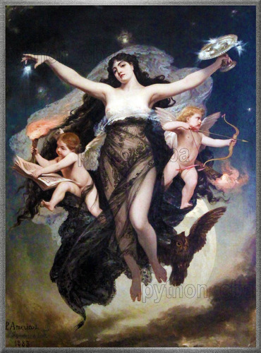 Cuadro La Noche Escoltada Por Los Genios -  Américo - 1883