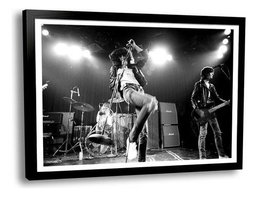 Cuadro Ramones Lamina Poster Live 77 Rock 50 X 70 Negro