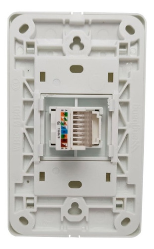 Placa Toma Ethernet Blanco Genlit Blanco
