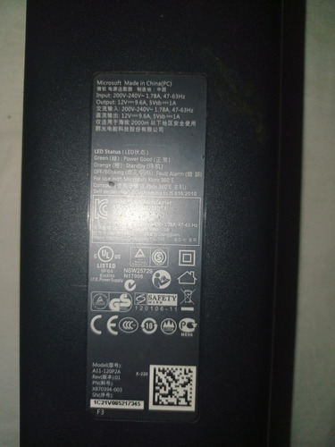 Fuente Xbox 360 Slim E (Usado)