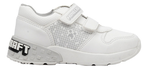 Tenis Niño Cómodo Minecraft Creeper Pixels Mi4090 Blanco