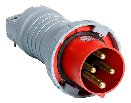 Enchufe industrial macho 3p+t 63a 380/415v Ip67 rojo ABB