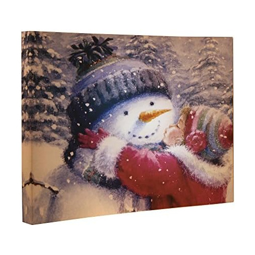 Arte De Pared De Lienzo Luces Led De Navidad De 16 X 12...