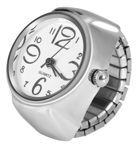Anillo Con Reloj Blanco, Mxtqb-001, 1pza, Unitalla, Ancho De