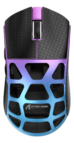 Mouse Gamer Inalámbrico Attack Shark R3 Griptape 26000 Dpi Color Violeta