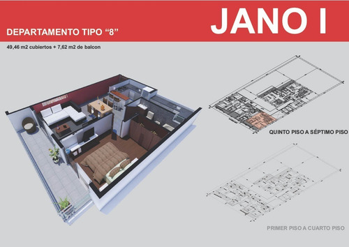 Imagen 6 de 7 de Departamento 2 Amb. Uf 21 Y 26 - A Estrenar - Edificio Jano I - Entrega Diciembre 2023