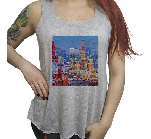 Musculosa Dama Rusia Catedral San Basilio Moscu Rusa P5