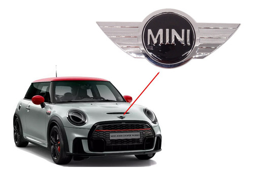 Logo Emblema De Capot Mini Cooper Negro