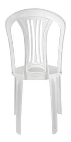 Imagen 4 de 6 de Silla Plastico Blanca Mor Reforzada 140 Kg Apilable LG