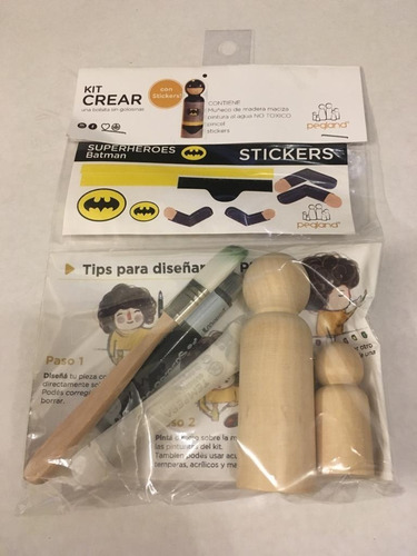 Kit Crear Superhéroe Batman - Muñeco De Madera Pegland