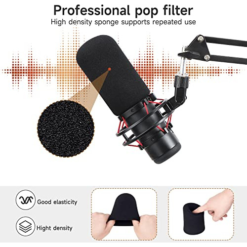 Soporte De Brazo Giratorio Hyperx Quadcast Micrófono H...