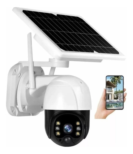 Camara De Vigilancia Solar Wifi Tipo Domo Exterior Hd