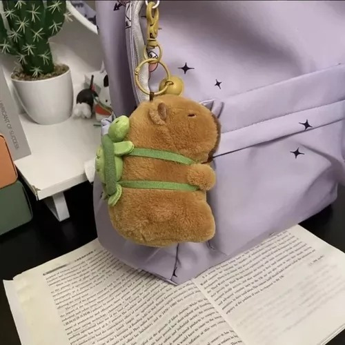 Peluche Colgante De Capibara Con Mochila