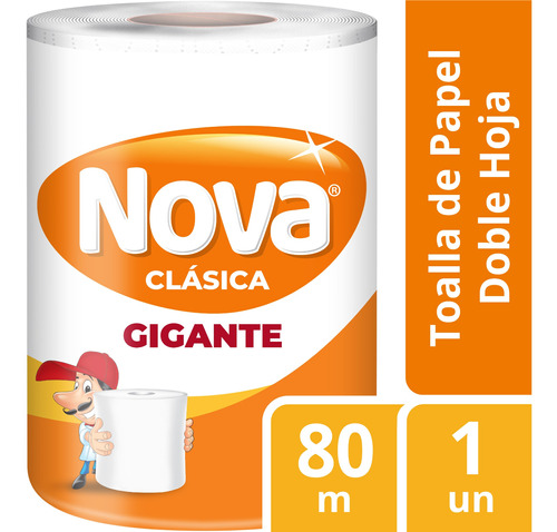 Toalla De Papel Nova Clasica Gigante 1 Un 80 Mt