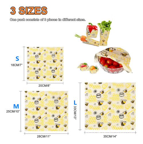 Envoltorios Reutilizables De Cera De Abejas Para Sándwiches