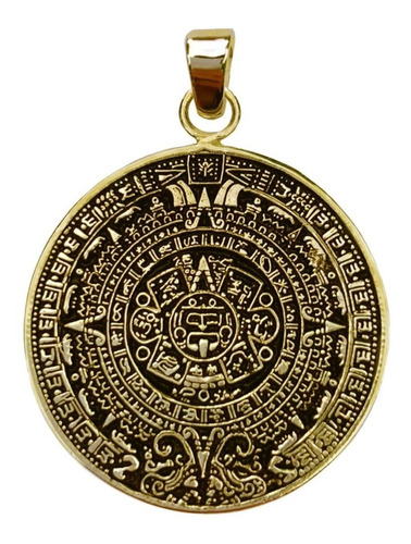 Hermoso Dije Calendario Azteca En Oro Solido De 10k