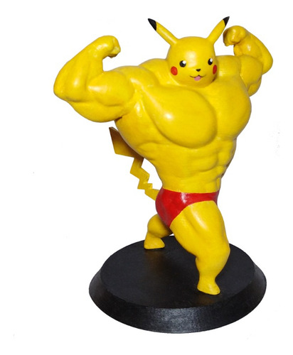 Pikachu Musculoso Figura 3d