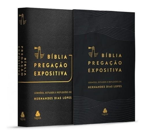 Bíblia Pregação Expositiva Ara Letra Normal Pu Luxo Preto
