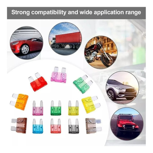 Kit 300pcs Fusible Para Auto Caja Fusibles Coche Automotriz
