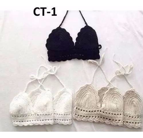 Imagen 6 de 9 de Trajes De Baños Crop Top Faldas Shorts Pareos Tejidos