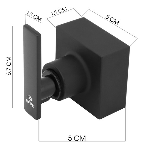 Acabamento Registro Docol Metal Banheiro 1/2, 3/4, 1 Robusto Cor Preto