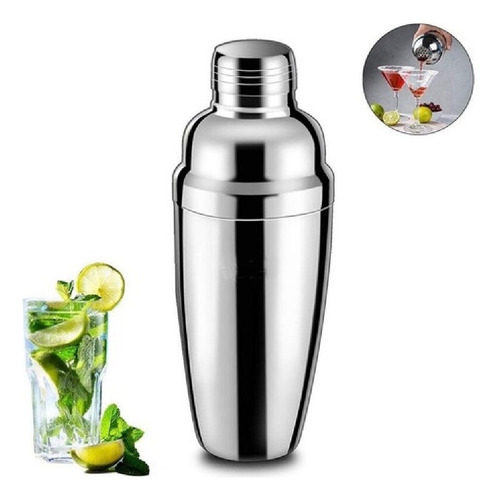 Coqueteleira Em Inox 500ml Para Drinks Bebidas Caipirinhas