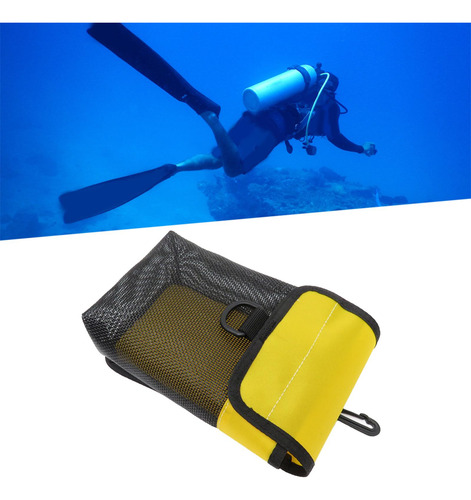 Diving Equipment Storage Bag, Portable Small Mesh Yellow
