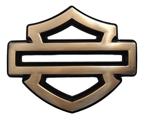 Emblema Harley Davidson Para Tanque Gasolina Bronce/negro