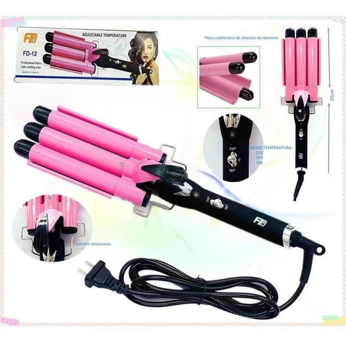 Professional Three Tube Curling Iron (Usado)