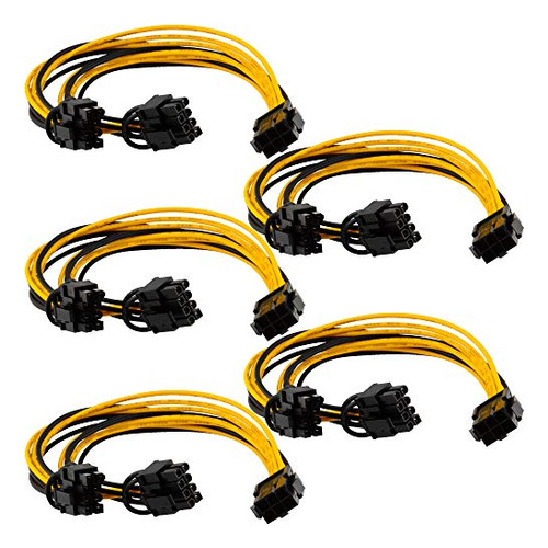 Cable Divisor De Potencia Pci Express 6-pin A 2x 6+2-pin