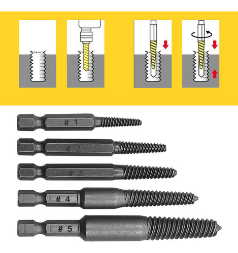 5x Extrator De Parafuso Set Picker Tool Durável Para