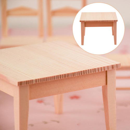 2 :12 Casa De Muñecas Miniatura Mesa Hecha A Mano Modelo