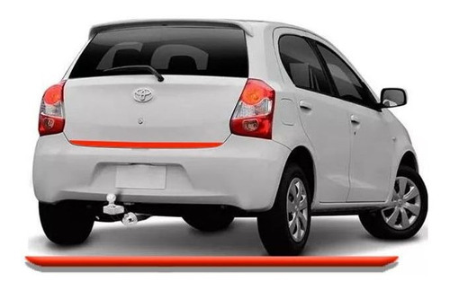 Friso Do Porta Malas Etios Hatch Até 2017 Vermelho Refletivo