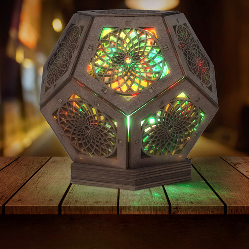 Cena Romántica A La Luz De Las Velas Con Proyector De Piso B