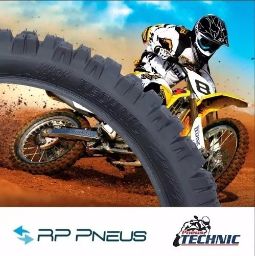 Par Pneu Technic 110/100-18 Cross Trilha Crf230 (2 Unidade)