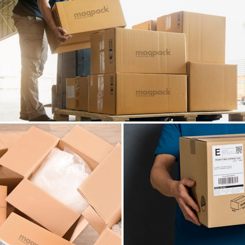 15 Cajas De Carton Corrugado Para Empaque 20x16x13cms Mp30