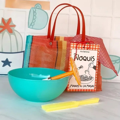 Kit Cocina Para Niños Recetas Ñoquis En Bolsa Con Utensilios
